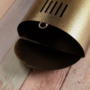 Ящик почтовый без замка (с петлёй), вертикальный, «Полукруглый», бронзовый Ящик почтовый без замка (с петлёй), вертикальный, «Полукруглый», бронзовый