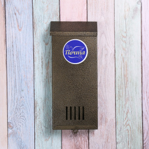 Ящик почтовый без замка (с петлёй), вертикальный, «Узкий», бронзовый Ящик почтовый без замка (с петлёй), вертикальный, «Узкий», бронзовый