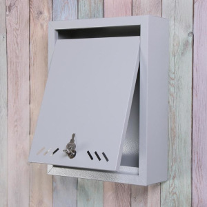 Ящик почтовый «Маил», вертикальный, с замком, серый Ящик почтовый «Маил», вертикальный, с замком, серый