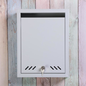 Ящик почтовый «Маил», вертикальный, с замком, серый Ящик почтовый «Маил», вертикальный, с замком, серый