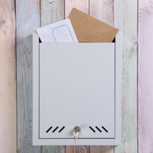 Ящик почтовый «Маил», вертикальный, с замком, серый Ящик почтовый «Маил», вертикальный, с замком, серый