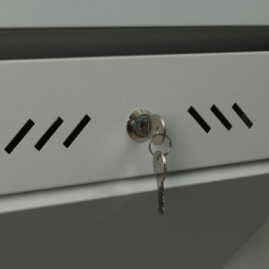 Ящик почтовый многосекционный, 4 секций, с задней стенкой, серый Ящик почтовый многосекционный, 4 секций, с задней стенкой, серый