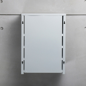 Ящик почтовый многосекционный, 4 секций, с задней стенкой, серый Ящик почтовый многосекционный, 4 секций, с задней стенкой, серый