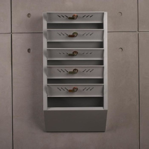 Ящик почтовый многосекционный, 5 секций, с задней стенкой, серый Ящик почтовый многосекционный, 5 секций, с задней стенкой, серый