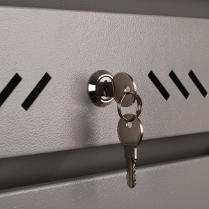 Ящик почтовый многосекционный, 6 секций, с задней стенкой, серый Ящик почтовый многосекционный, 6 секций, с задней стенкой, серый