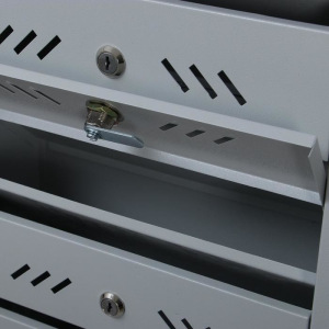 Ящик почтовый многосекционный, 9 секций, с задней стенкой, серый Ящик почтовый многосекционный, 9 секций, с задней стенкой, серый