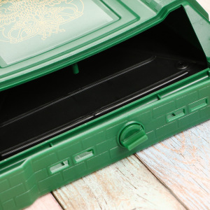 Ящик почтовый, пластиковый, «Премиум», с щеколдой, с накладкой, зелёный Ящик почтовый, пластиковый, «Премиум», с щеколдой, с накладкой, зелёный