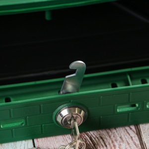 Ящик почтовый, пластиковый, «Премиум», с замком, зелёный Ящик почтовый, пластиковый, «Премиум», с замком, зелёный