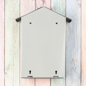 Ящик почтовый с щеколдой, вертикальный «Домик», серый Ящик почтовый с щеколдой, вертикальный «Домик», серый