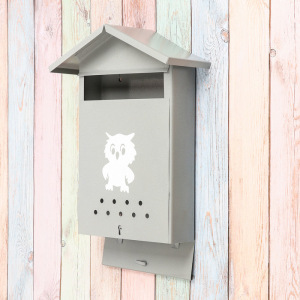 Ящик почтовый с щеколдой, вертикальный «Домик», серый Ящик почтовый с щеколдой, вертикальный «Домик», серый