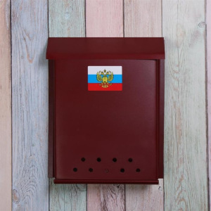 Ящик почтовый с щеколдой, вертикальный «Почта», бордовый Ящик почтовый с щеколдой, вертикальный «Почта», бордовый