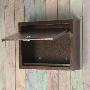 Ящик почтовый с замком, горизонтальный «Маил», бронзовый Ящик почтовый с замком, горизонтальный «Маил», бронзовый