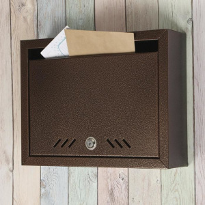 Ящик почтовый с замком, горизонтальный «Маил», бронзовый Ящик почтовый с замком, горизонтальный «Маил», бронзовый