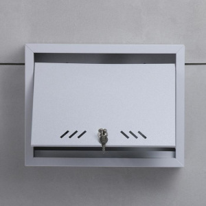 Ящик почтовый с замком, горизонтальный «Маил», серый Ящик почтовый с замком, горизонтальный «Маил», серый