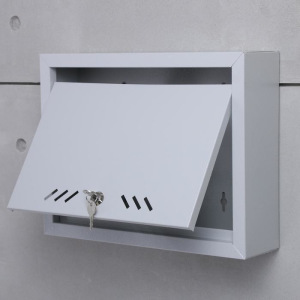 Ящик почтовый с замком, горизонтальный «Маил», серый Ящик почтовый с замком, горизонтальный «Маил», серый