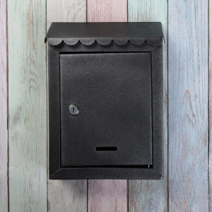 Ящик почтовый с замком, вертикальный, «Балтика М», чёрный муар Ящик почтовый с замком, вертикальный, «Балтика М», чёрный муар