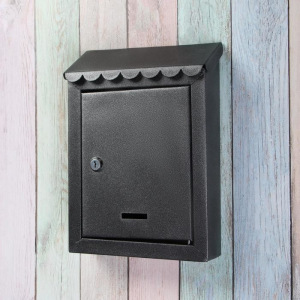 Ящик почтовый с замком, вертикальный, «Балтика М», чёрный муар Ящик почтовый с замком, вертикальный, «Балтика М», чёрный муар