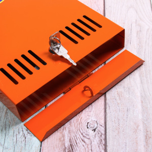 Ящик почтовый с замком, вертикальный, оранжевый Ящик почтовый с замком, вертикальный, оранжевый