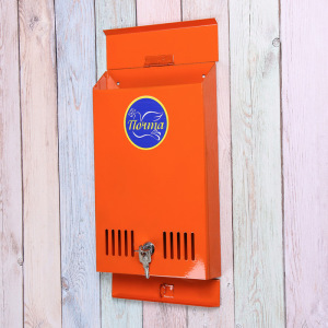 Ящик почтовый с замком, вертикальный, оранжевый Ящик почтовый с замком, вертикальный, оранжевый