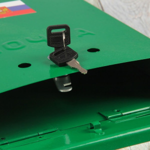 Ящик почтовый с замком, вертикальный, «Почта», зелёный Ящик почтовый с замком, вертикальный, «Почта», зелёный