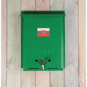 Ящик почтовый с замком, вертикальный, «Почта», зелёный Ящик почтовый с замком, вертикальный, «Почта», зелёный