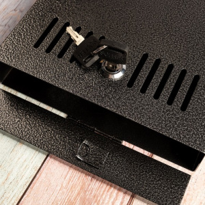 Ящик почтовый с замком, вертикальный, серебристый Ящик почтовый с замком, вертикальный, серебристый