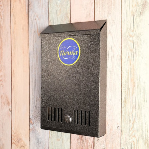 Ящик почтовый с замком, вертикальный, серебристый Ящик почтовый с замком, вертикальный, серебристый