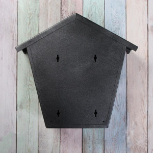 Ящик почтовый с замком, вертикальный, «Варшава 2», чёрный муар Ящик почтовый с замком, вертикальный, «Варшава 2», чёрный муар