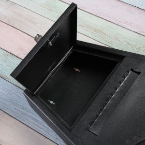 Ящик почтовый с замком, вертикальный, «Варшава 2», чёрный муар Ящик почтовый с замком, вертикальный, «Варшава 2», чёрный муар