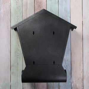 Ящик почтовый с замком, вертикальный, «Варшава», чёрный муар Ящик почтовый с замком, вертикальный, «Варшава», чёрный муар