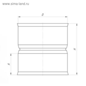 Адаптер котла, d 150 × 150 мм, нержавейка 1.0 мм Адаптер котла, d 150 × 150 мм, нержавейка 1.0 мм