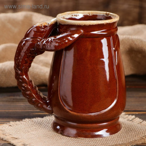 Бокал "Евро Рак", коричневый, 1 л, микс Бокал "Евро Рак", коричневый, 1 л, микс