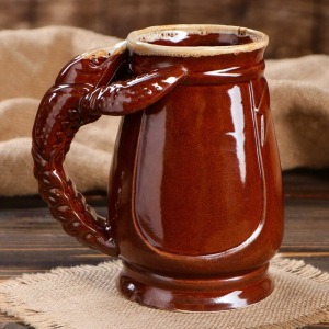 Бокал "Евро Рак", коричневый, 1 л, микс Бокал "Евро Рак", коричневый, 1 л, микс