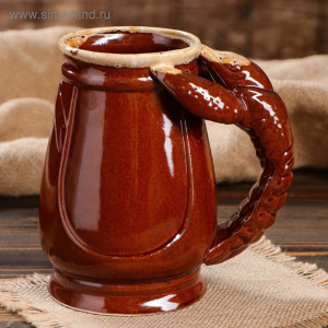 Бокал "Евро Рак", коричневый, 1 л, микс Бокал "Евро Рак", коричневый, 1 л, микс