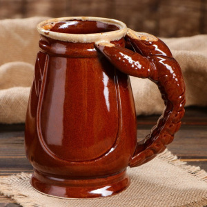 Бокал "Евро Рак", коричневый, 1 л, микс Бокал "Евро Рак", коричневый, 1 л, микс