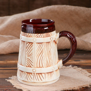 Бокал "Герб России", бочка, под шамот, 0.9 л, микс Бокал "Герб России", бочка, под шамот, 0.9 л, микс