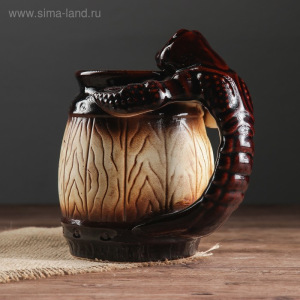 Бокал "Капитан рак", 1 л, микс Бокал "Капитан рак", 1 л, микс