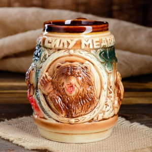 Бокал "Медведь", цветной, 1 л Бокал "Медведь", цветной, 1 л