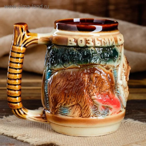 Бокал "Медведь", цветной, 1 л Бокал "Медведь", цветной, 1 л