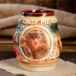 Бокал "Медведь", цветной, 1 л Бокал "Медведь", цветной, 1 л