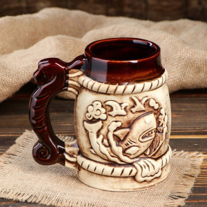 Бокал "Море", под шамот, 0.7 л, микс Бокал "Море", под шамот, 0.7 л, микс