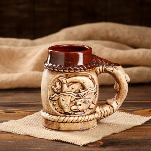 Бокал "Море", под шамот, 0.7 л, микс Бокал "Море", под шамот, 0.7 л, микс