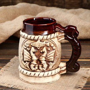 Бокал "Море", под шамот, 0.7 л, микс Бокал "Море", под шамот, 0.7 л, микс