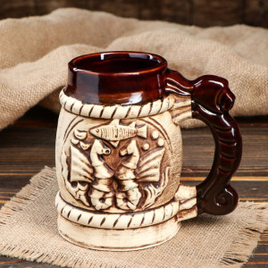 Бокал "Море", под шамот, 0.7 л, микс Бокал "Море", под шамот, 0.7 л, микс