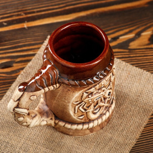 Бокал "Море", под шамот, 0.7 л, микс Бокал "Море", под шамот, 0.7 л, микс