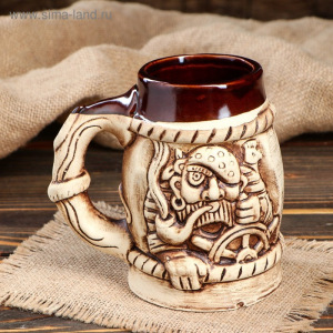 Бокал "Море", под шамот, 0.7 л, микс Бокал "Море", под шамот, 0.7 л, микс