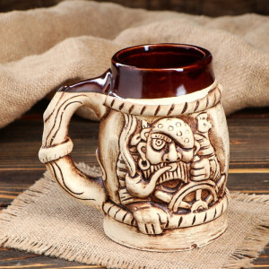 Бокал "Море", под шамот, 0.7 л, микс Бокал "Море", под шамот, 0.7 л, микс