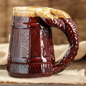 Бокал "Рак Бочка", коричневый, 0.7 л, микс Бокал "Рак Бочка", коричневый, 0.7 л, микс