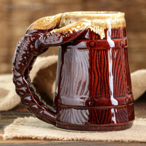 Бокал "Рак Бочка", коричневый, 0.7 л, микс Бокал "Рак Бочка", коричневый, 0.7 л, микс