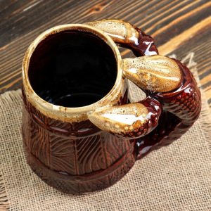 Бокал "Рак Бочка", коричневый, 0.7 л, микс Бокал "Рак Бочка", коричневый, 0.7 л, микс